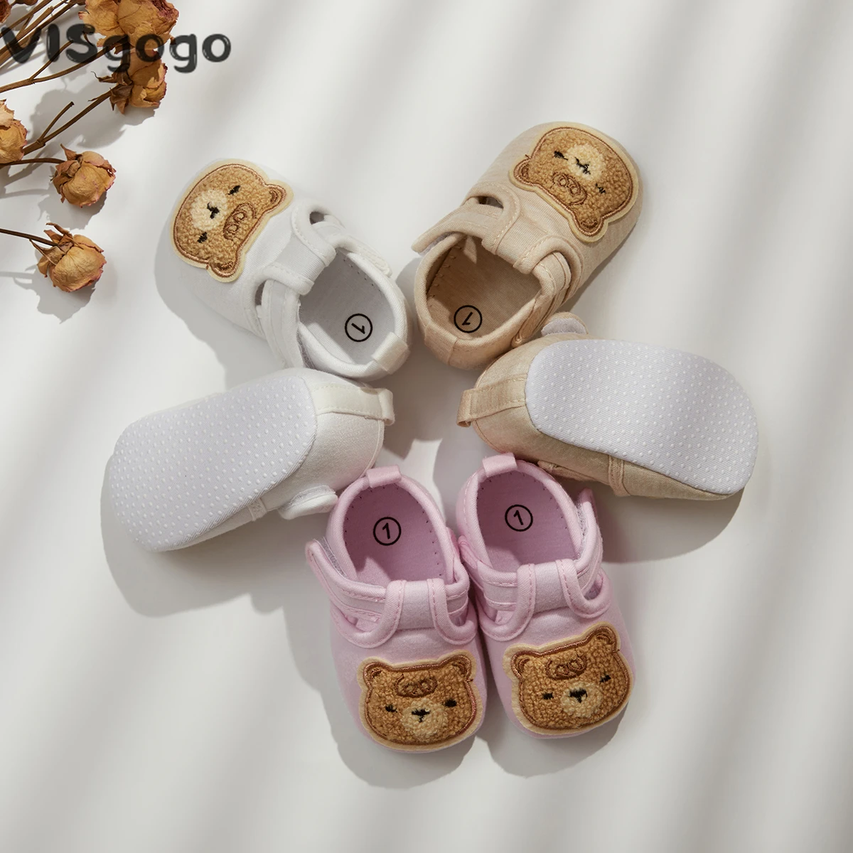 VISgogo Baby Canvas Shoes Cartoon Bear Non-slip Walking Shoes Casual Flats for Girls Boys 0-18Months
VISgogo Baby Canvas Shoes Cartoon Bear Non-slip Walking Shoes Casual Flats for Girls Boys 0-18Months
