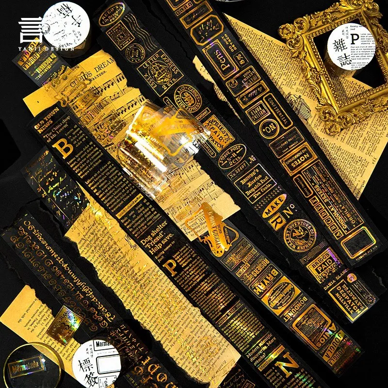 Vintage Washi Tape Gold Foil Ticket Decorative Adhesive Tape For Scrapbooking Journaling Supplies
Vintage Washi Tape Gold Foil Ticket Decorative Adhesive Tape For Scrapbooking Journaling Supplies