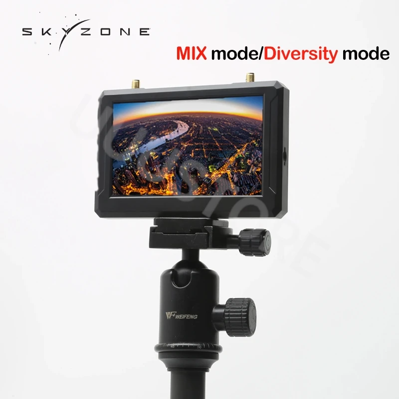 

Skyzone M5F 5 Inch 800*480 FPV Monitor Built-in Steadyview Diversity Receiver with 60FPS DVR For FPV Drone Quadcopter RC Model