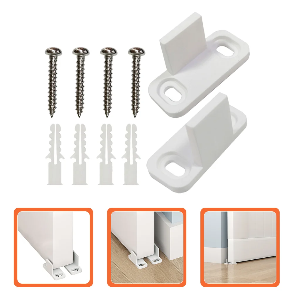 

2 Pcs Fall to The Ground Barn Floor Rails Through Sliding Door Guide Carbon Steel Guides Swing Stopper