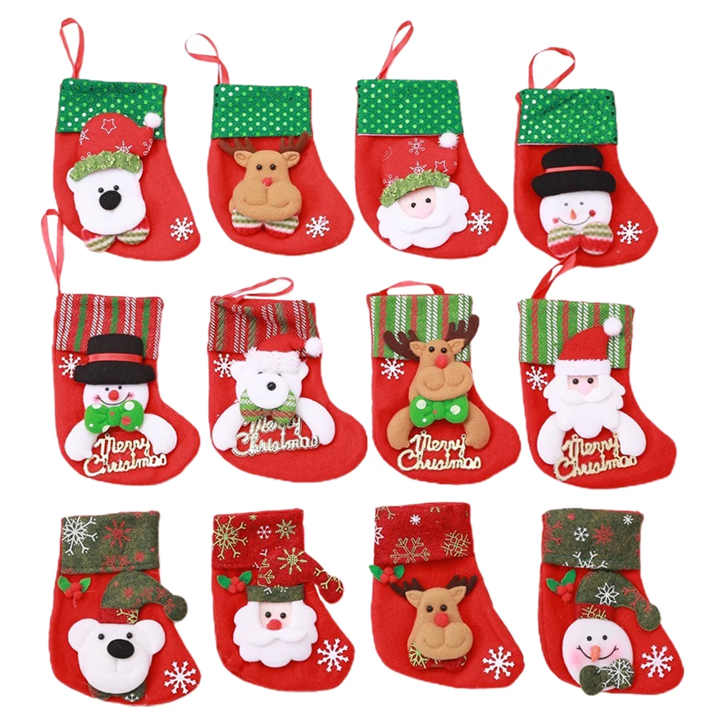 12 Pcs Christmas Gift Bag Hanging Decor Stocking Pouch Mini Socks Bags Non-woven Fabric Candy
12 Pcs Christmas Gift Bag Hanging Decor Stocking Pouch Mini Socks Bags Non-woven Fabric Candy