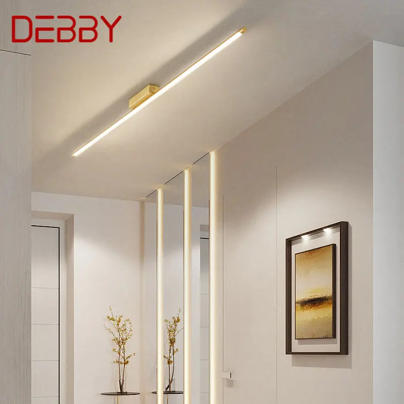 DEBBY Contemporary Brass Ceiling Light LED Creative Simplicity Long Strip Lamp for Home Cloakroom Porch Aisle Decor
DEBBY Contemporary Brass Ceiling Light LED Creative Simplicity Long Strip Lamp for Home Cloakroom Porch Aisle Decor