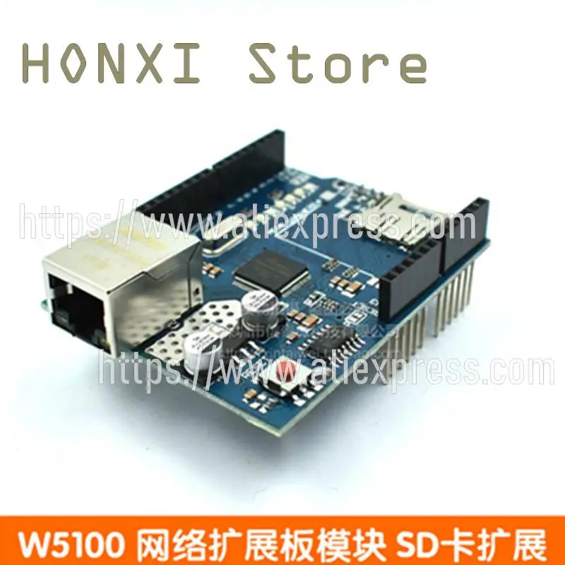 1PCS The new Ethernet W5100 network expansion board module SD card compatible UNO R3
1PCS The new Ethernet W5100 network expansion board module SD card compatible UNO R3