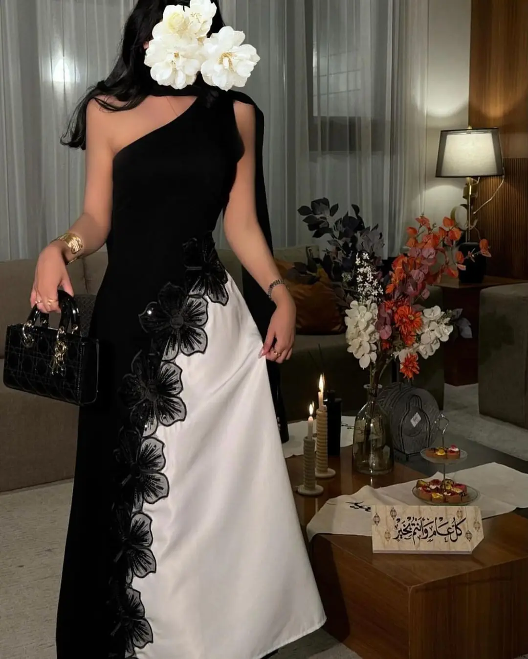

Женское шифоновое платье без рукавов, винтажное Плиссированное вечернее платье на одно плечо с цветами, праздничное платье до пола с молнией на спине
