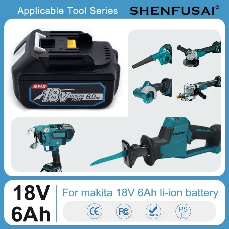 For Makita Electric Tools Original Battery 18V 18.0Ah Opladcare Led Lithium Ion Vervangende Lxt BL1860B BL1860 BL1850+charger
For Makita Electric Tools Original Battery 18V 18.0Ah Opladcare Led Lithium Ion Vervangende Lxt BL1860B BL1860 BL1850+charger