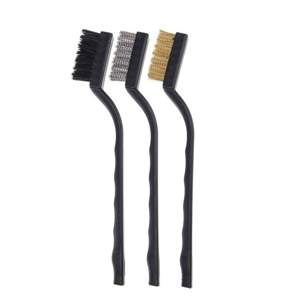 

Cleaning Wire Brush Hand Tools Home Industrial Mini Nylon Plastic Handle Remove Scrub Stainless Steel Toothbrush