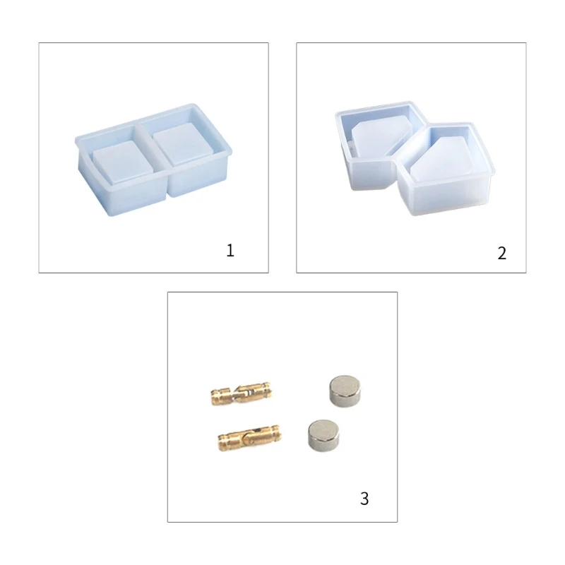 

DIY Crystal Epoxy Storage Box Moulds Jewelry Gift Case Silicone Molds Rings Storage Box Mold Silicone Material for Craft