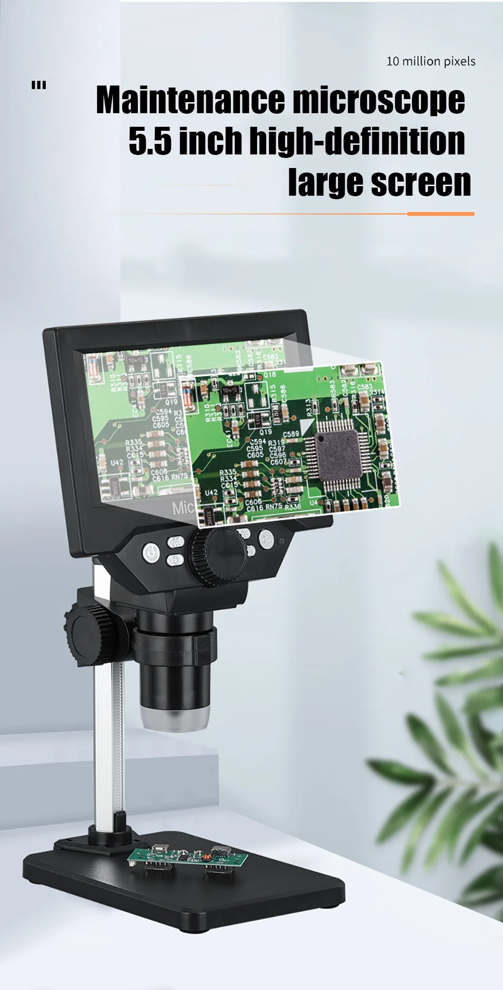 Generic G1000 11000X 5.5 Inch HD Portable Digital Electron Microscope Soldering Microscope