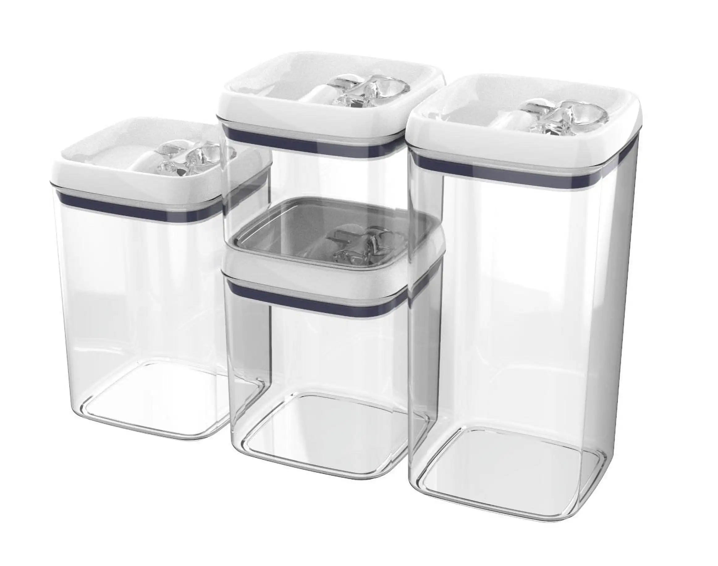 

Better Homes & Gardens Canister Pack of 4, Flip Tite Square Food Storage Set