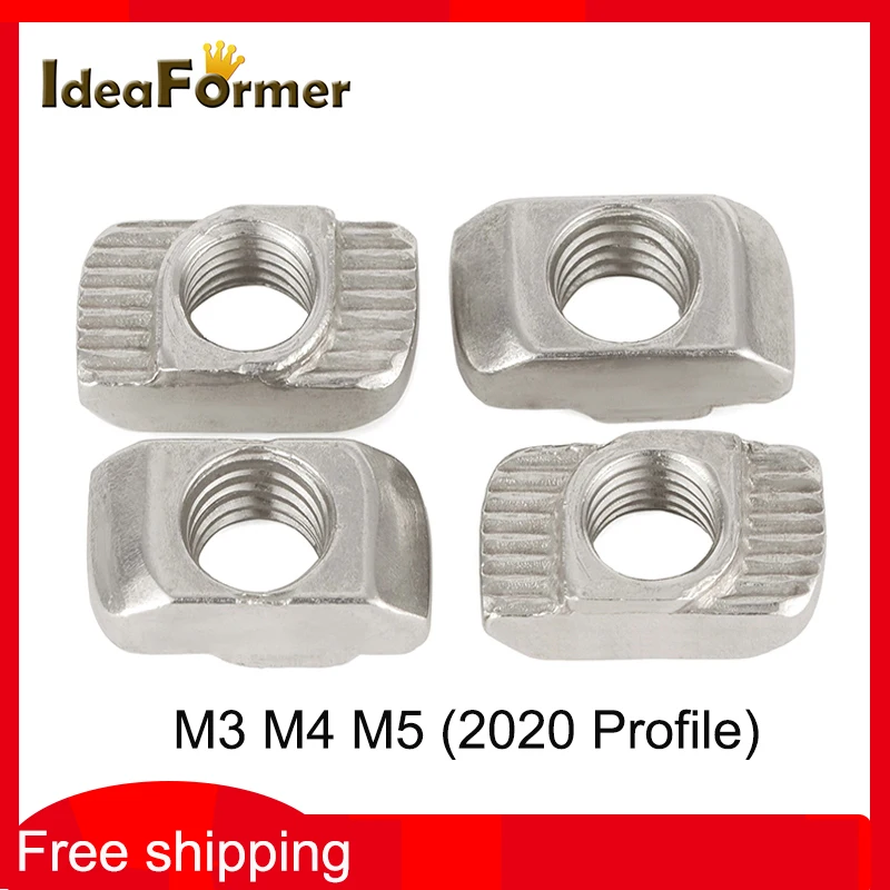 3D Printer Parts 50pcs M3/M4/M5 Carbon Steel T type Nuts Fastener Aluminum Connector Nickel Plated EU Standard For 2020 Profile
3D Printer Parts 50pcs M3/M4/M5 Carbon Steel T type Nuts Fastener Aluminum Connector Nickel Plated EU Standard For 2020 Profile
