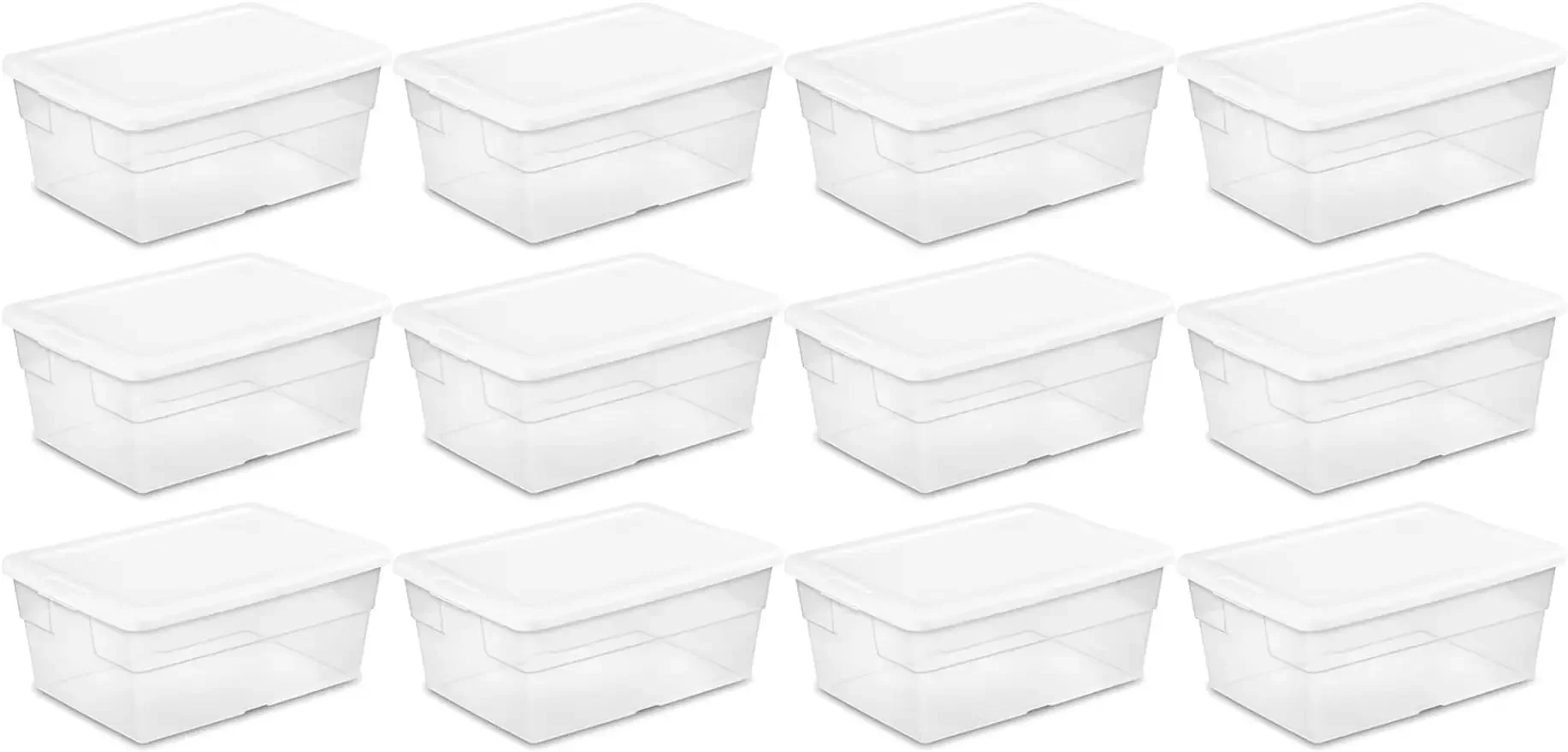 Контейнер для хранения Sterilite 16 Qt, Штабелируемый контейнер с крышкой, пластиковый контейнер для хранения обуви и поделок на полках шкафа, 12 упаковок
Контейнер для хранения Sterilite 16 Qt, Штабелируемый контейнер с крышкой, пластиковый контейнер для хранения обуви и поделок на полках шкафа, 12 упаковок