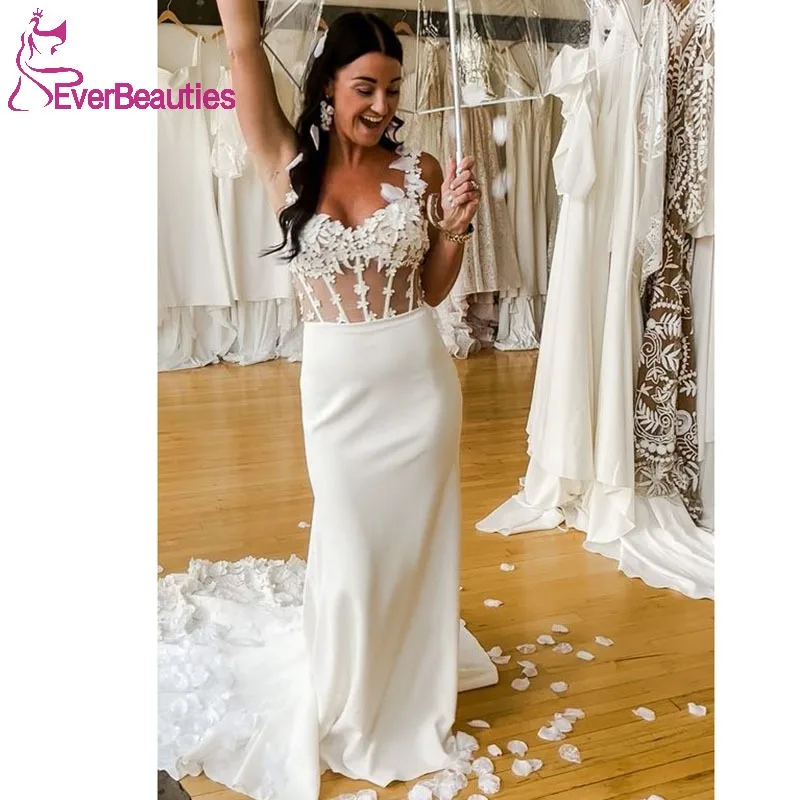 Boho Wedding Dress for Women Elegant Mermaid Robe De Mariee Bridal Party Dress Sweetheart Satin Lace Beach Wedding Gown
Boho Wedding Dress for Women Elegant Mermaid Robe De Mariee Bridal Party Dress Sweetheart Satin Lace Beach Wedding Gown
