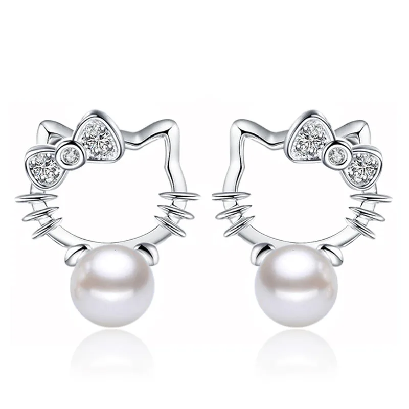 Sanrio Hello Kitty Pearl Stud S925 Silver New Temperament Stud Female Simple Earrings Allergy Proof Earrings Fashion Earrings
Sanrio Hello Kitty Pearl Stud S925 Silver New Temperament Stud Female Simple Earrings Allergy Proof Earrings Fashion Earrings