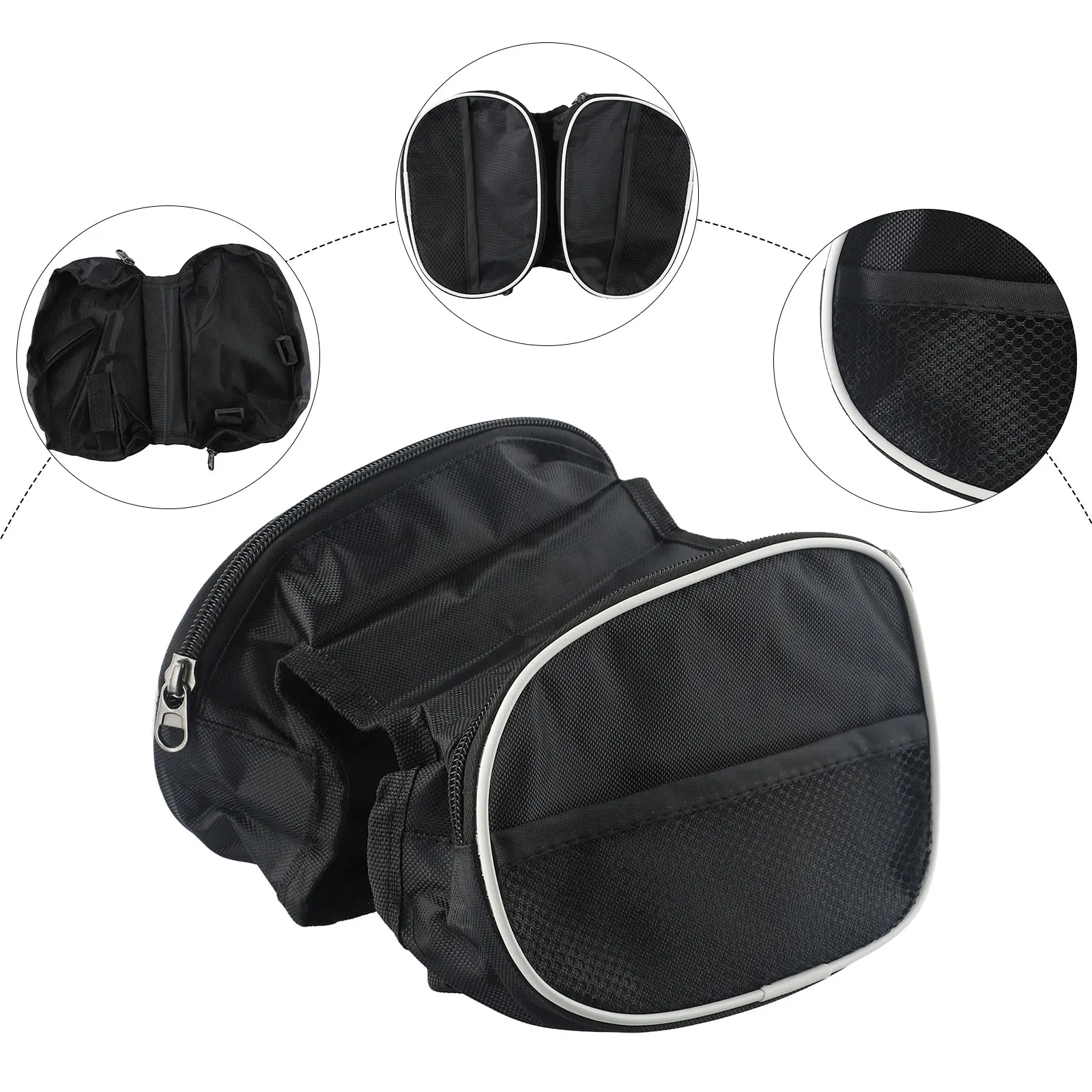 1pc Front Beam Bag Saddle Bag Polyester Material Storage Bag Storage Case Storage Holder Upper Tube Tool Bag Waterproof
1pc Front Beam Bag Saddle Bag Polyester Material Storage Bag Storage Case Storage Holder Upper Tube Tool Bag Waterproof