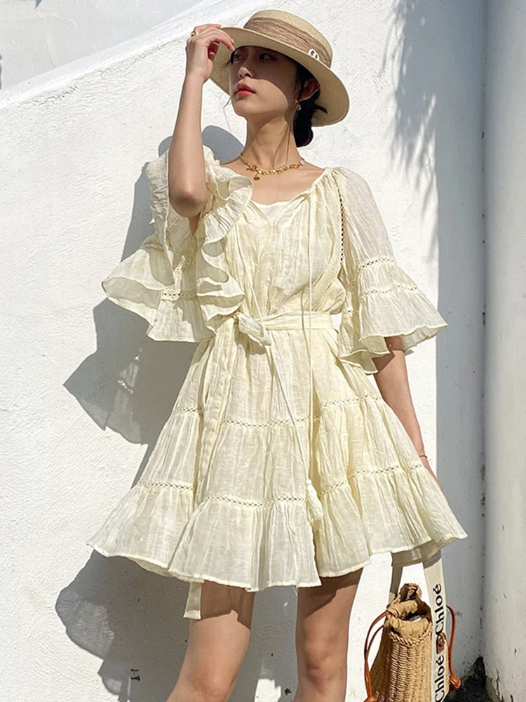 Элегантные шикарные платья GypsyLady для женщин, Многоярусное свободное бежевое платье с расклешенными рукавами и V-образным вырезом, прозрачное сексуальное повседневное женское платье
Элегантные шикарные платья GypsyLady для женщин, Многоярусное свободное бежевое платье с расклешенными рукавами и V-образным вырезом, прозрачное сексуальное повседневное женское платье