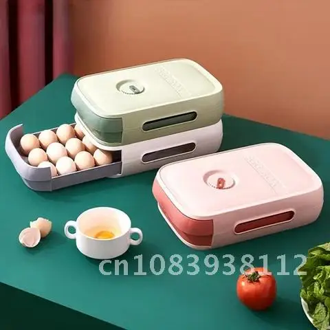 

Egg Tray Refrigerator Kitchen Equipment Storage Box Fresh Egg Drawer Type Large Capacity Thickened Egg Finishing Food Storage