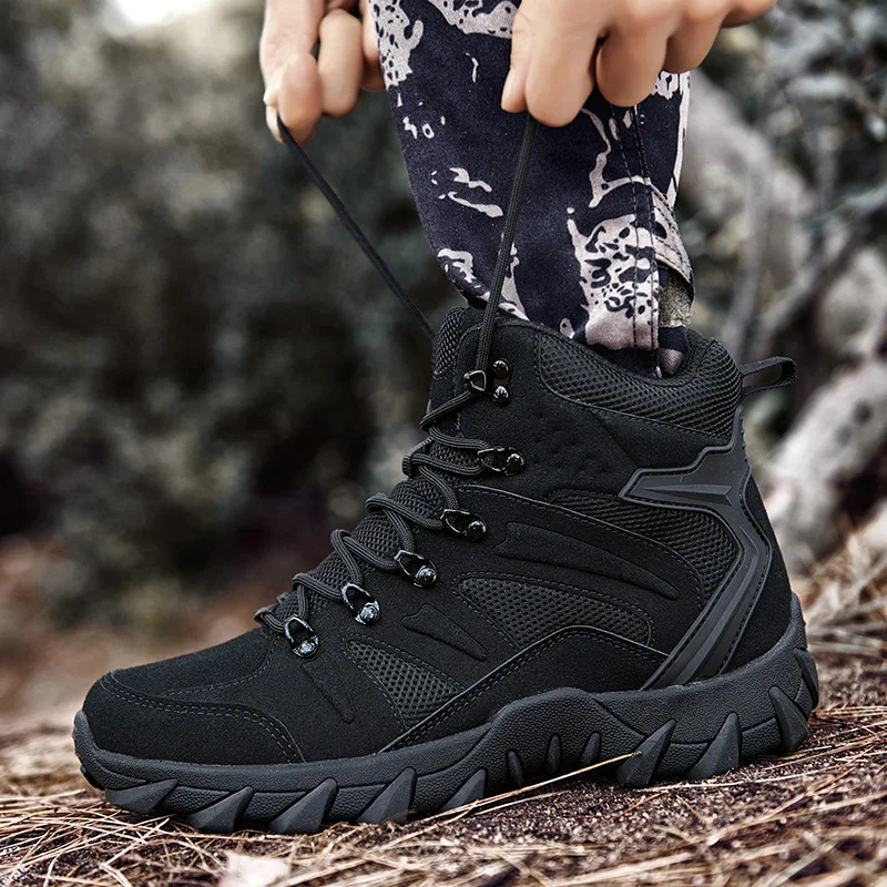 Large size tactical boots spring grid leather wear-resistant sole mountaineering men and women training boots outdoor hiking
Large size tactical boots spring grid leather wear-resistant sole mountaineering men and women training boots outdoor hiking