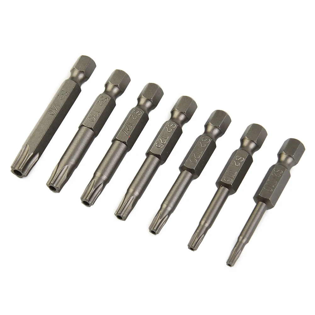 7 Pcs Screwdriver Bit Magnetic Bits 1/4 Hex Shank Five Star Bit Type BitsT10/T15/T20/T25/T27/T30/T40 Professional Hand Tools
7 Pcs Screwdriver Bit Magnetic Bits 1/4 Hex Shank Five Star Bit Type BitsT10/T15/T20/T25/T27/T30/T40 Professional Hand Tools