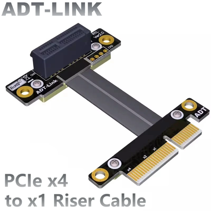 Кабель расширения ADT-Link PCIe 3,0x4 Штекер-гнездо x1 разъем PCI Express x4 карта захвата RAID SSD LAN USB-карта удлинитель Gen3.0 полная скорость 
Кабель расширения ADT-Link PCIe 3,0x4 Штекер-гнездо x1 разъем PCI Express x4 карта захвата RAID SSD LAN USB-карта удлинитель Gen3.0 полная скорость