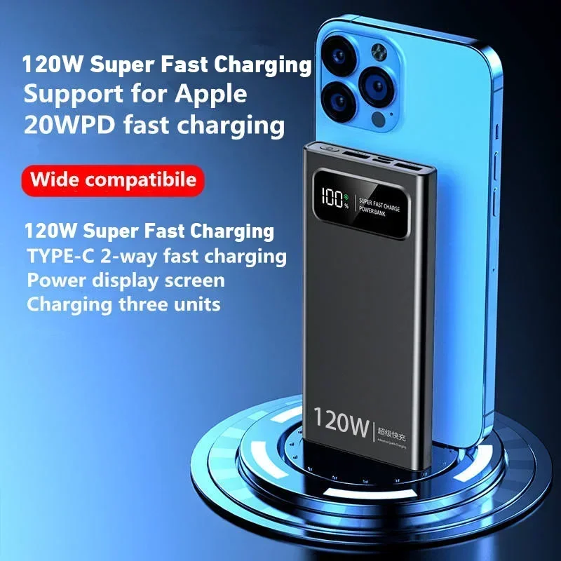 Lenovo 500000mAh Power Bank Super Fast Charging High Capacity Battery Digital Display Power Bank For iPhone Samsung Huawei Lenovo 500000mAh Power Bank Super Fast Charging High Capacity Battery Digital Display Power Bank For iPhone Samsung Huawei
