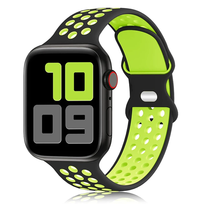 Sport Silicone Strap for Apple Watch Ultra 49mm Series 9 8/7 41mm 45mm 38MM 42MM Bracelet iWatch 6 SE 5 4 3 se Band 44mm 40mm Sport Silicone Strap for Apple Watch Ultra 49mm Series 9 8/7 41mm 45mm 38MM 42MM Bracelet iWatch 6 SE 5 4 3 se Band 44mm 40mm