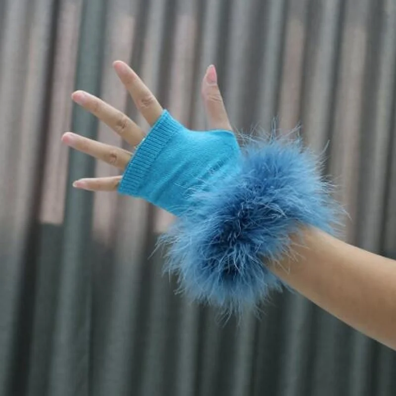 Fingerless Women High Winter quality Autumn 2023 Gloves New Mittens for Real Furry Ostrich Hand Warmer Feather Wool
Fingerless Women High Winter quality Autumn 2023 Gloves New Mittens for Real Furry Ostrich Hand Warmer Feather Wool