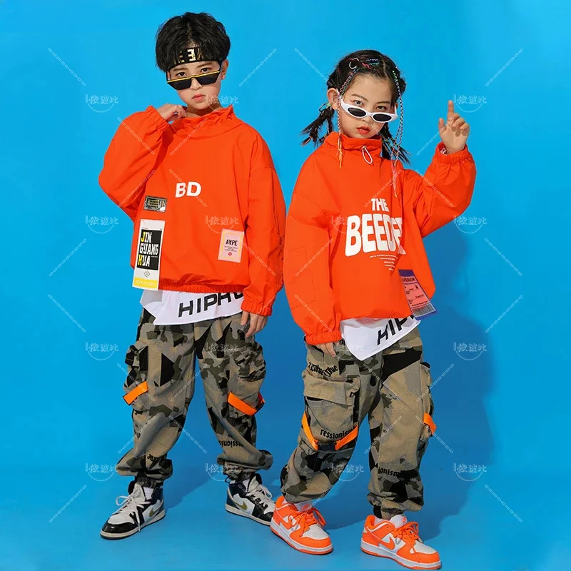 Hip Hop Boys Solid Color Pullover Camouflage Pants Girls Sweatshirt Joggers Costume Kids Jazz Dance Clothes Set Child Streetwear
Hip Hop Boys Solid Color Pullover Camouflage Pants Girls Sweatshirt Joggers Costume Kids Jazz Dance Clothes Set Child Streetwear