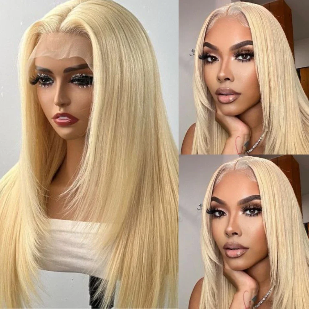 

Layered Front Wigs Glueless Synthetic Wig Straight 13x4 Lace Frontal Wig 613 Colored Lace Wig Layered Cut Lace Front Wig