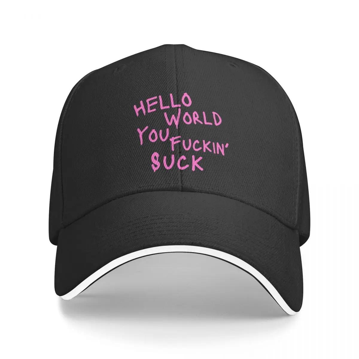 

New Pink comic text papercuts lyrics Baseball Cap Uv Protection Solar Hat Cosplay Caps Male Women's