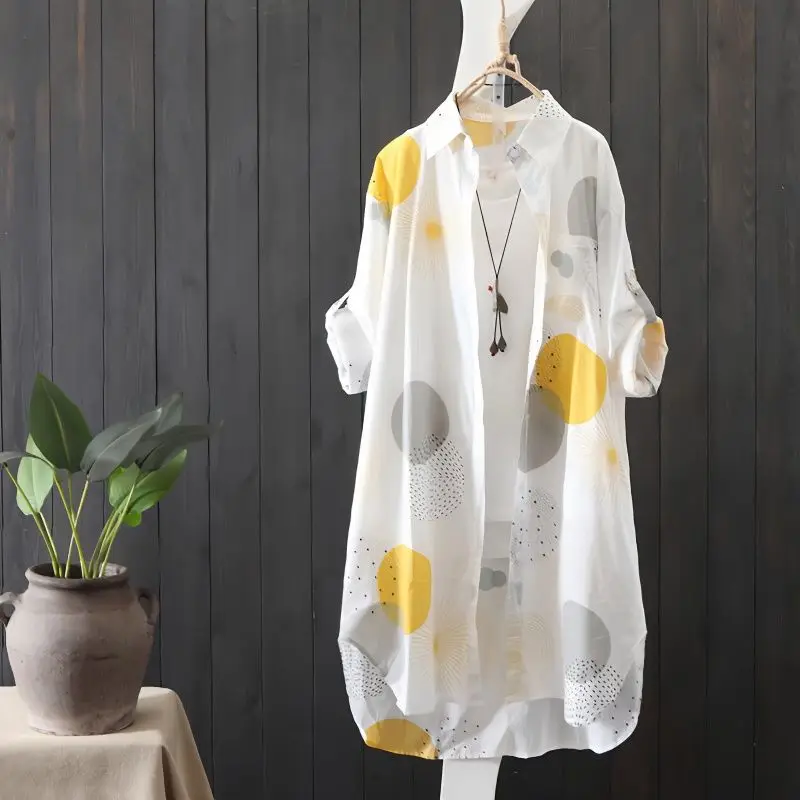 Print Fashion Summer Blouses for Women 2024 Loose Long Sleeves Shirts Sunscreen Femal Tops Casual Street Style Shirt R24
Print Fashion Summer Blouses for Women 2024 Loose Long Sleeves Shirts Sunscreen Femal Tops Casual Street Style Shirt R24