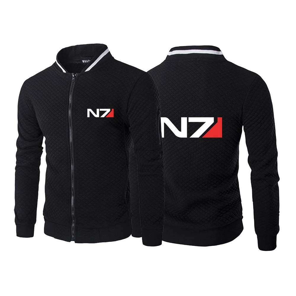 

N7 Mass Effect 2024 New Men Spring and Autumn Printing Casual Fashion Simplicity Six-color Zipper Round Neck Hight Quality Coat