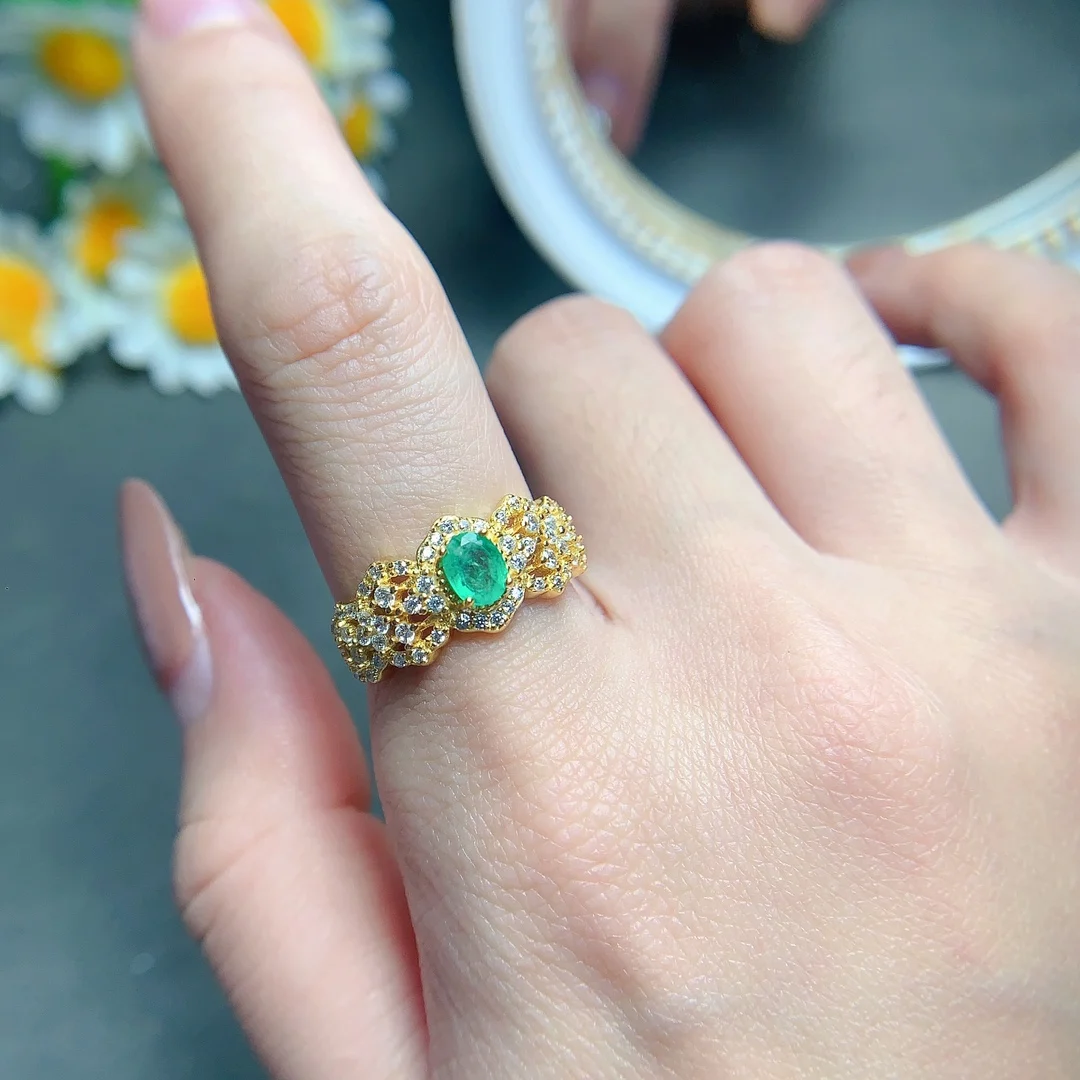 Sterling Silver 925 Ring Engagement Ring Female Luxury Free Shipping Gem Natural Emerald Ring Jewelry Female Original Date
Sterling Silver 925 Ring Engagement Ring Female Luxury Free Shipping Gem Natural Emerald Ring Jewelry Female Original Date
