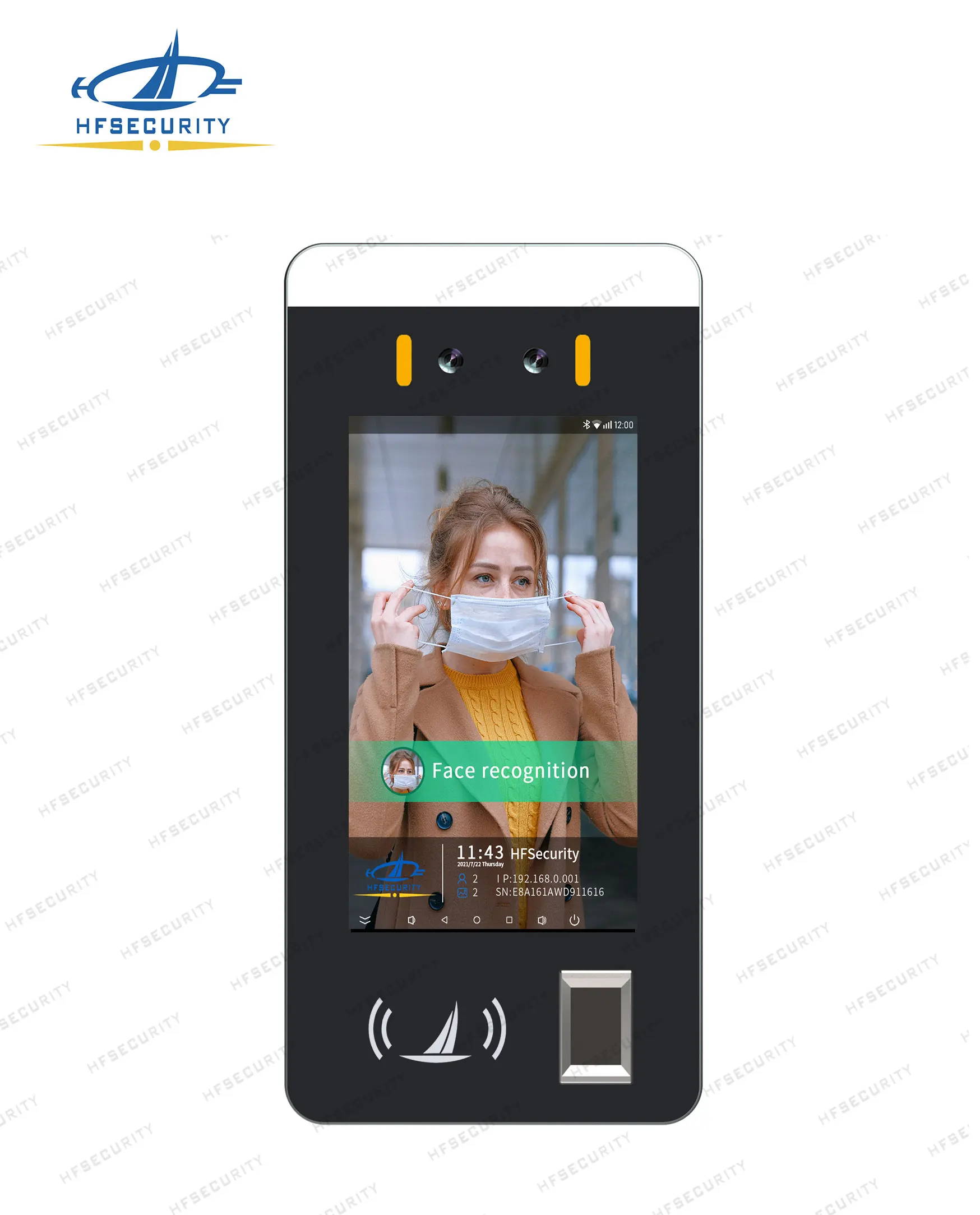 

FR07 HFSecurity Fingerprint RFID Face Recognition SDK Time Attendance Access Control System with Cloud Management