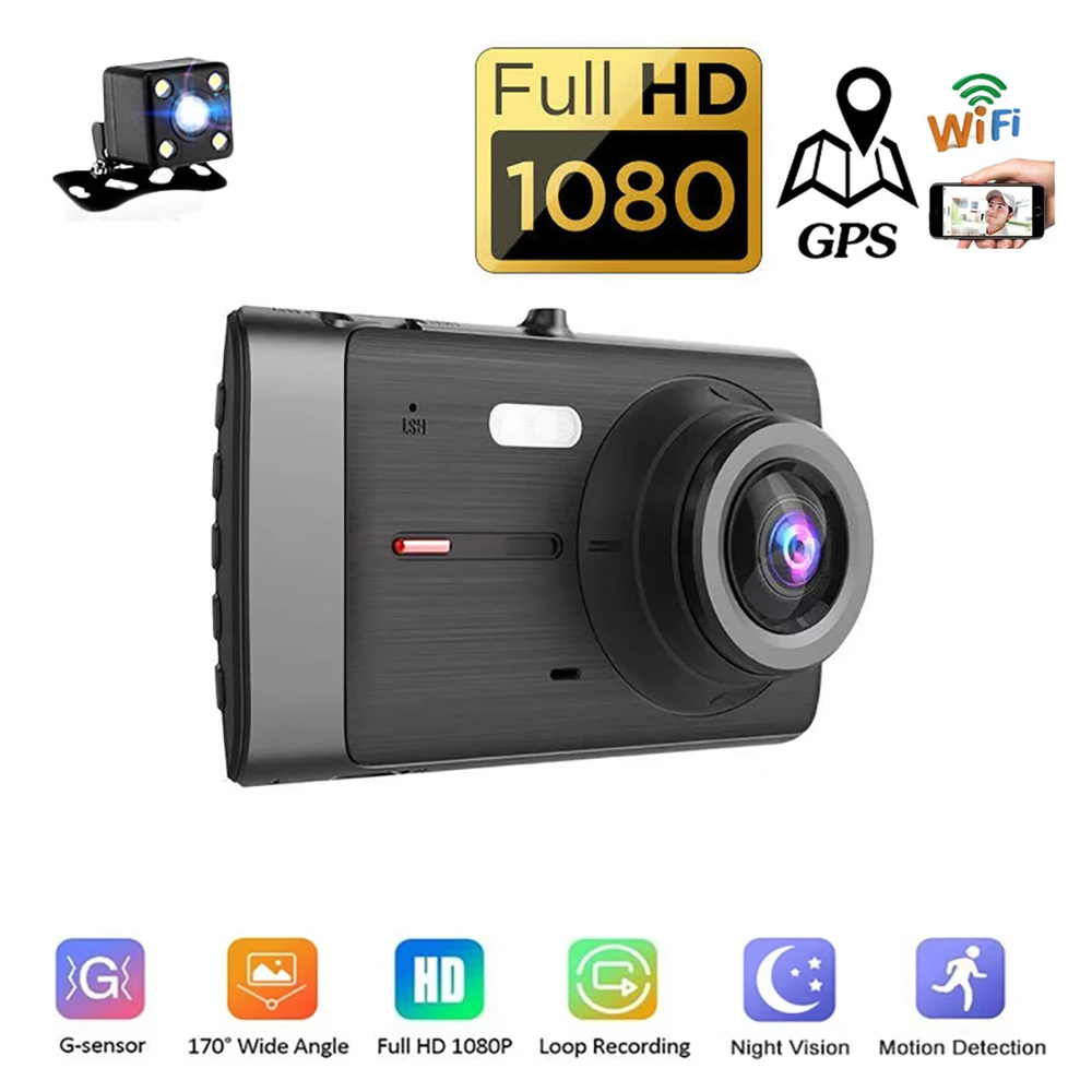 

Автомобильный видеорегистратор WiFi GPS видеорегистратор Full HD 1080P Автомобильная Камера вождения видеорегистратор Автомобильный видеорегистратор черный ящик ночное видение автомобильные аксессуары