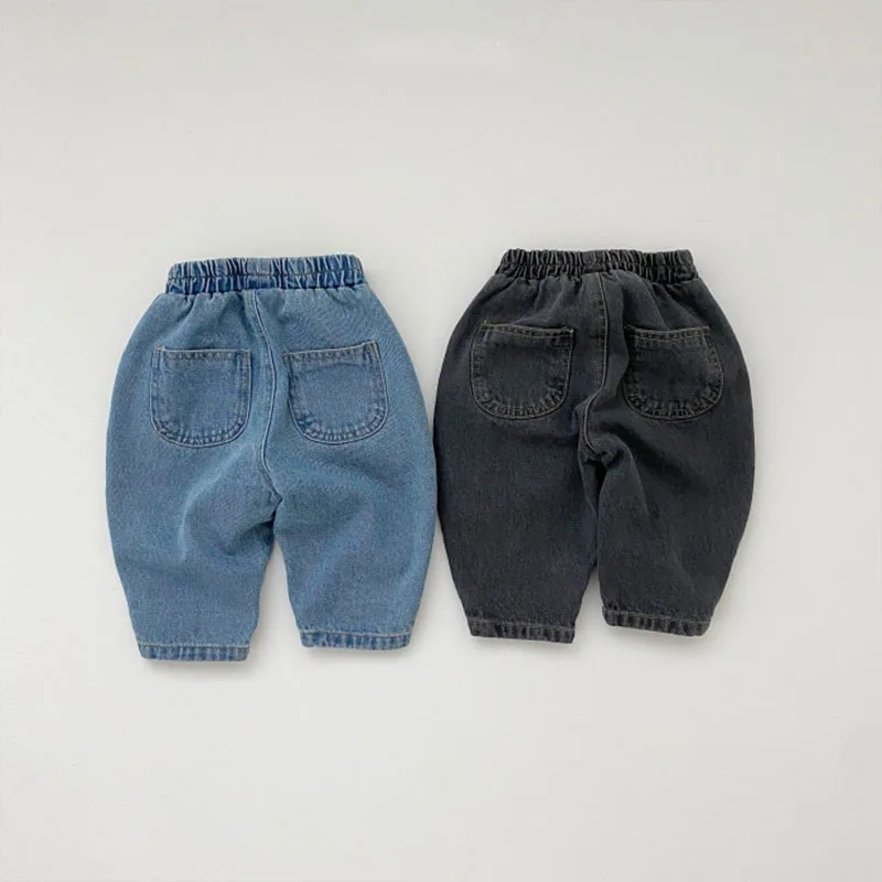 2025 New Baby Casual Denim Trousers Fashion Boys Jean Solid Toddler Loose Pants Baby Girls Harem Pants Infant Denim Clothes 12 S04286388ef284cd9ada639a47dda0983Y