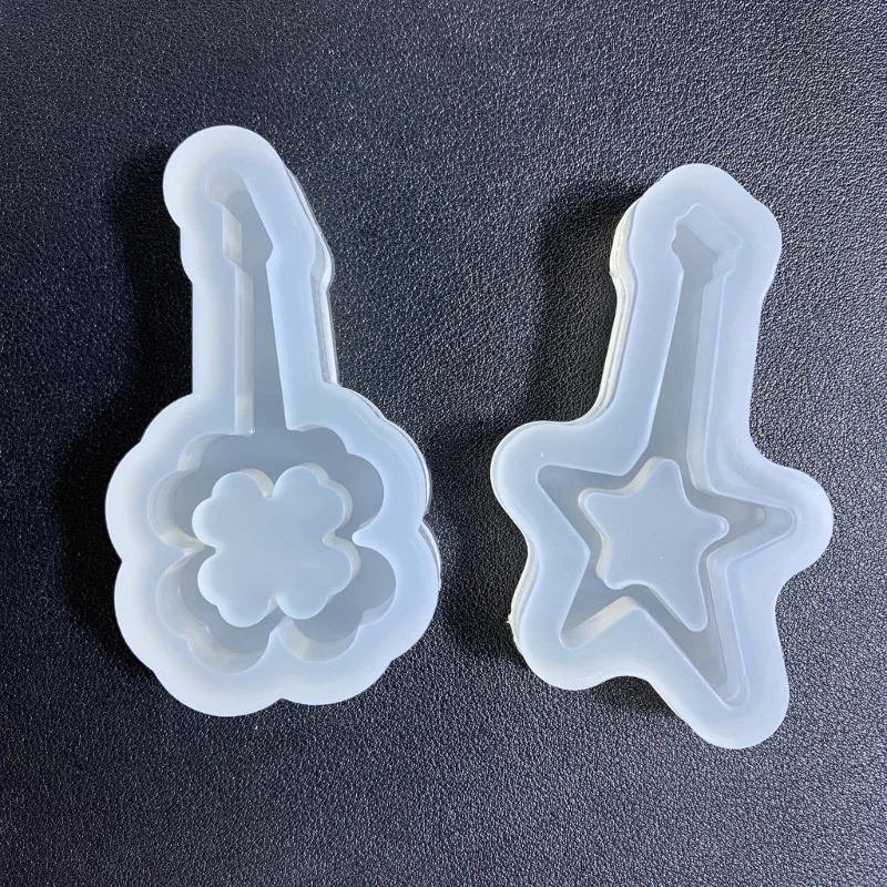 Silicone Mold Four Leaf Clover/Star Guitar Quicksand Resin Shaker Filler Mold for Filling Craft DIY Jewelry Pendant
Silicone Mold Four Leaf Clover/Star Guitar Quicksand Resin Shaker Filler Mold for Filling Craft DIY Jewelry Pendant