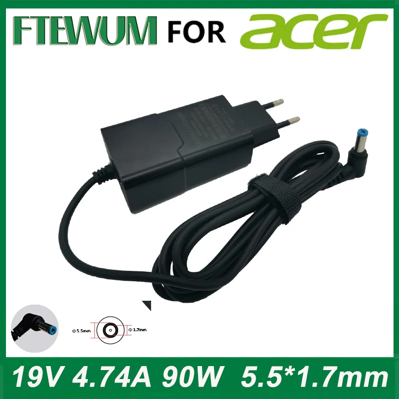 Laptop AC Adapter DC Charger 19V 4.74A 5.5*1.7mm For Acer M5-581G 4730ZG TMP243 E1-571G V5-531P TM8473 V5-551G Power Supply
Laptop AC Adapter DC Charger 19V 4.74A 5.5*1.7mm For Acer M5-581G 4730ZG TMP243 E1-571G V5-531P TM8473 V5-551G Power Supply