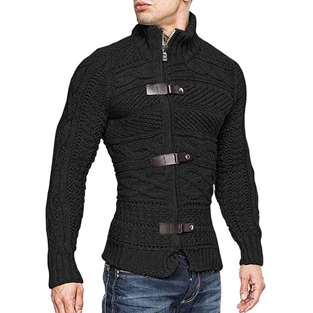Mens Autumn Fleece Thick Long Sleeve Winter High Collar Zip Up Cable Knitted Cardigan Turtleneck Slim Men Cardigan Sweater Coat
Mens Autumn Fleece Thick Long Sleeve Winter High Collar Zip Up Cable Knitted Cardigan Turtleneck Slim Men Cardigan Sweater Coat