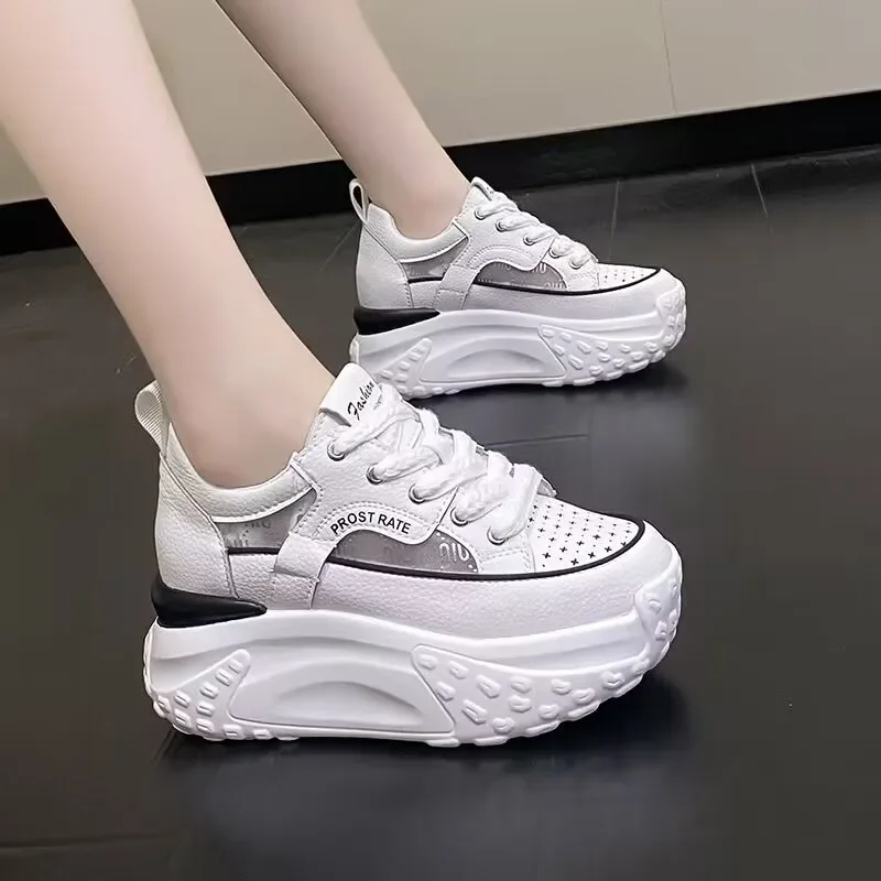 

NEW Women Vulcanized Sneakers Platform Solid Color Flats Ladies Shoes Casual Breathable Wedges Walking Sneakers Zapatillas Mujer