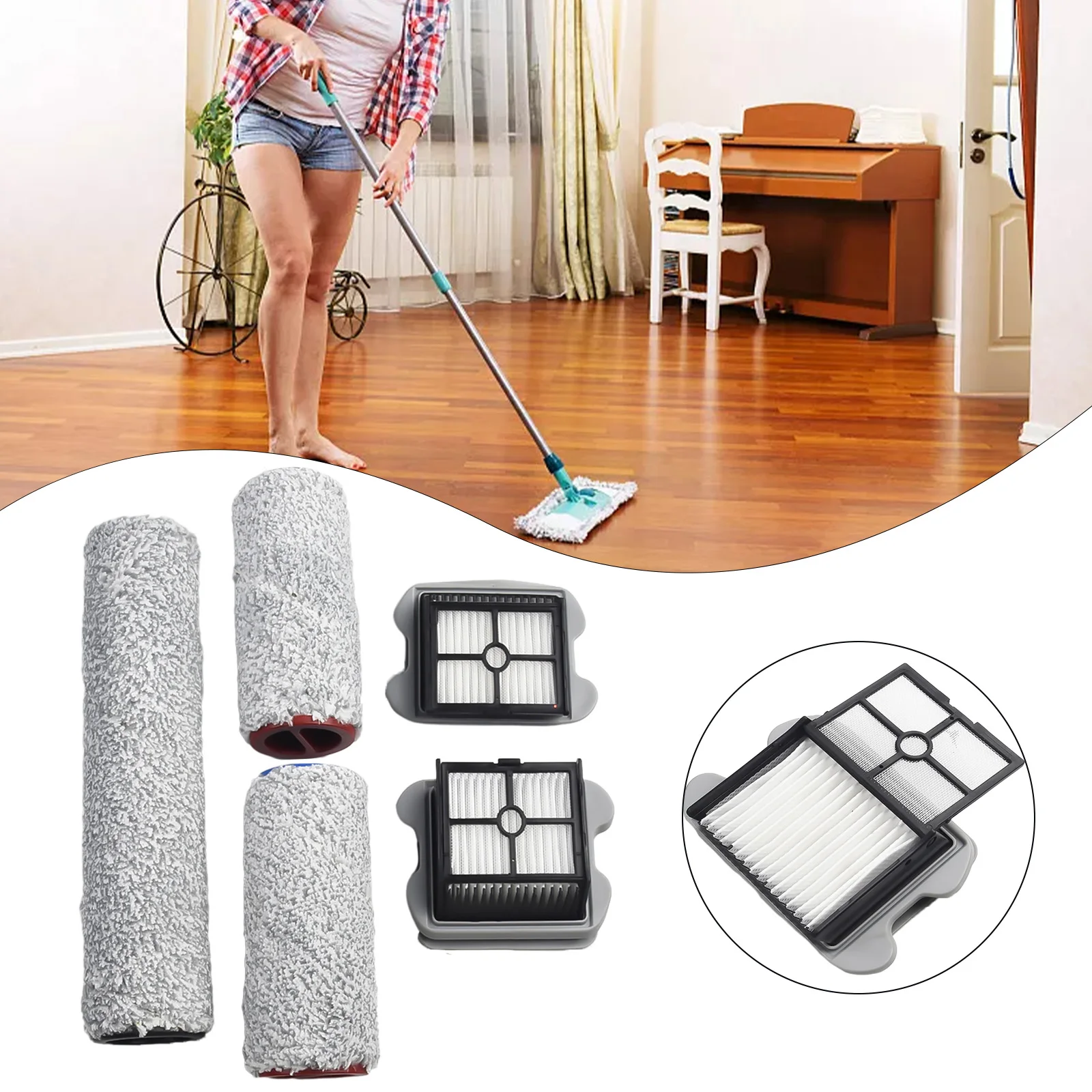 Breathe Clean Air with Robo rock Dyad U10 Vacuum Cleaner Replacement Parts Roller Brush Filter Kit 3 Brush rolls 2 Filters
Breathe Clean Air with Robo rock Dyad U10 Vacuum Cleaner Replacement Parts Roller Brush Filter Kit 3 Brush rolls 2 Filters