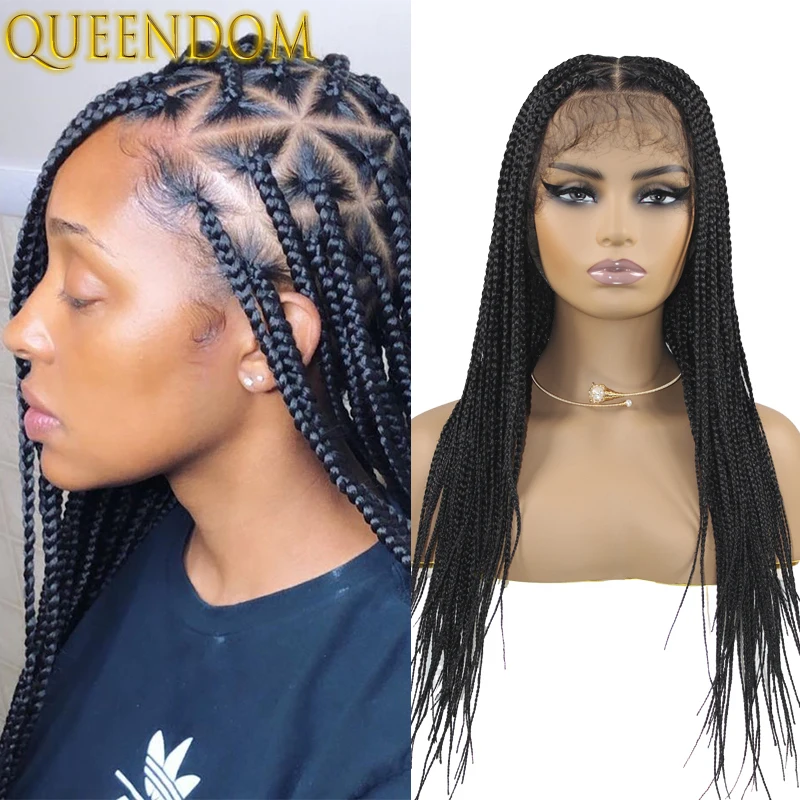 26 Inch 360 Full Lace Braided wig For Black Women Jumbo Knotless Braided Wigs With Baby Hair Synthetic Triangle Part Braided Wig
26 Inch 360 Full Lace Braided wig For Black Women Jumbo Knotless Braided Wigs With Baby Hair Synthetic Triangle Part Braided Wig