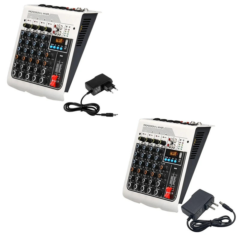 4-Channel Audio Mixer USB Sound Mixing Console Bluetooth DJ Console 48V Phantom Power For Live Podcasting
4-Channel Audio Mixer USB Sound Mixing Console Bluetooth DJ Console 48V Phantom Power For Live Podcasting