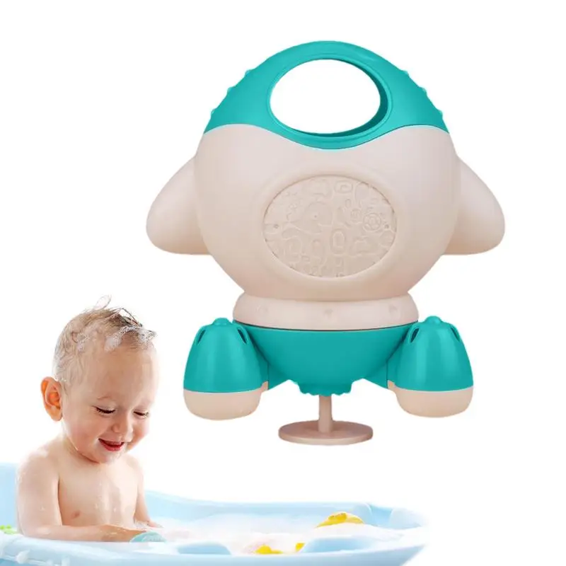

Игрушка для ванны, мультяшная космическая ракета, Игрушки для ванны, вращающийся распылитель, Интерактивная летняя игрушка для воды для малышей, для ванной, душа, бассейна, пляжа