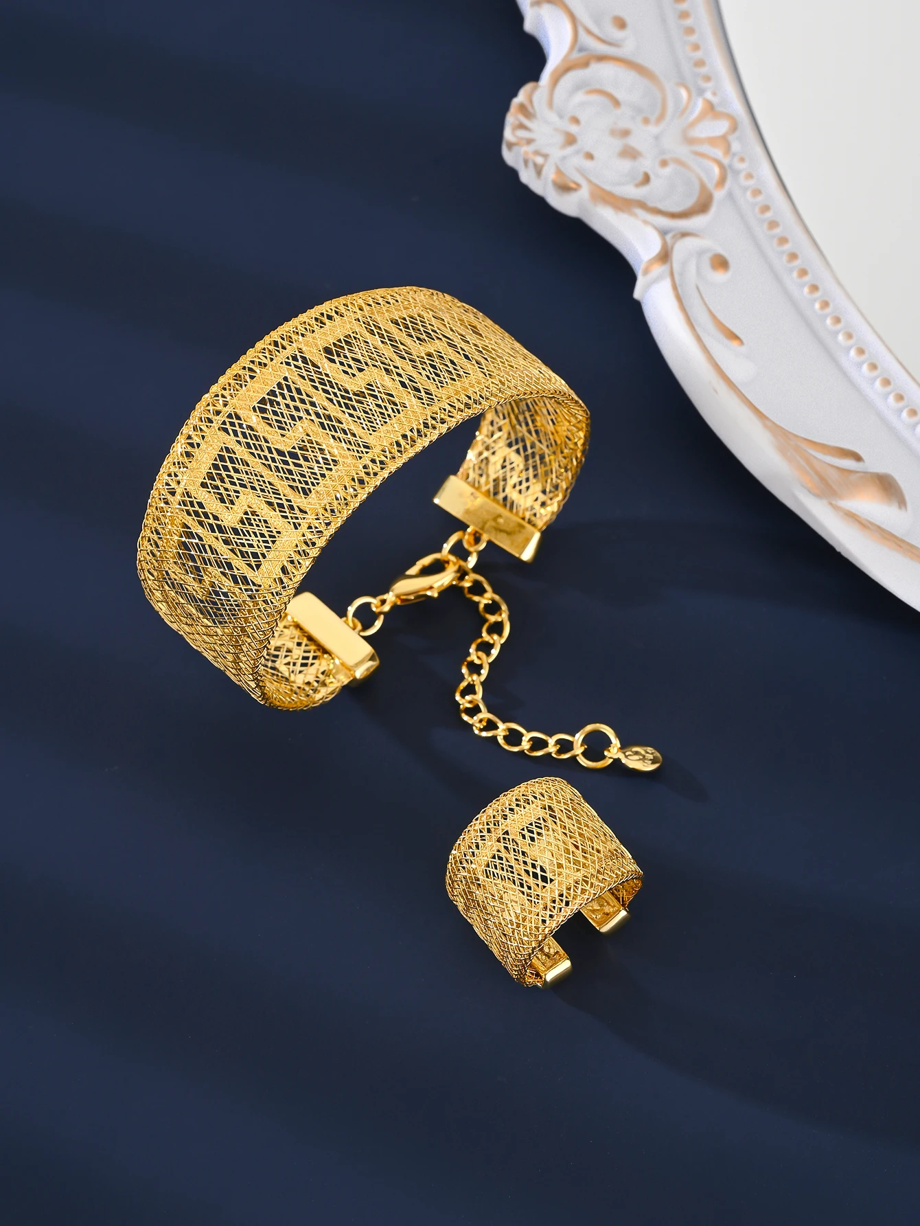 5 Pcs/set, 18k Golden-plated Dubai Middle East Jewelry Collection Features Saudi Gold Jewelry and Indian Wedding Jewelry 5 Mallzona S04373e968491410e8d209c70eb85e609V 5 Pcs/set, 18k Golden-plated Dubai Middle East Jewelry Collection Features Saudi Gold Jewelry and Indian Wedding Jewelry Mallzona