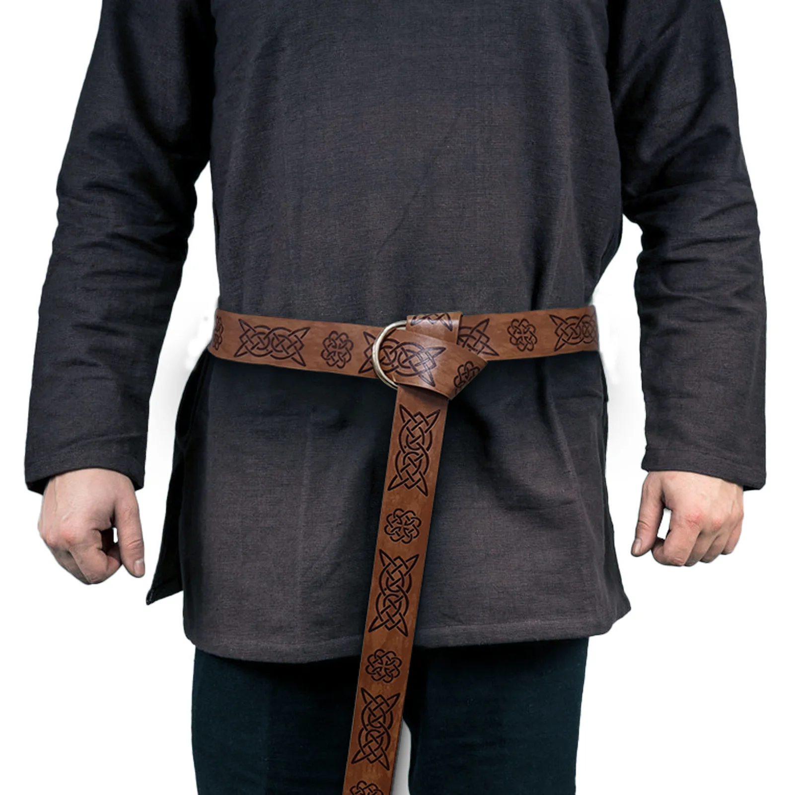 

Men Medieval Punk Embossed Viking Vegvisir PU Leather Belt Retro Renaissance Knight Buckles Belt Leather Cosplay Waistband