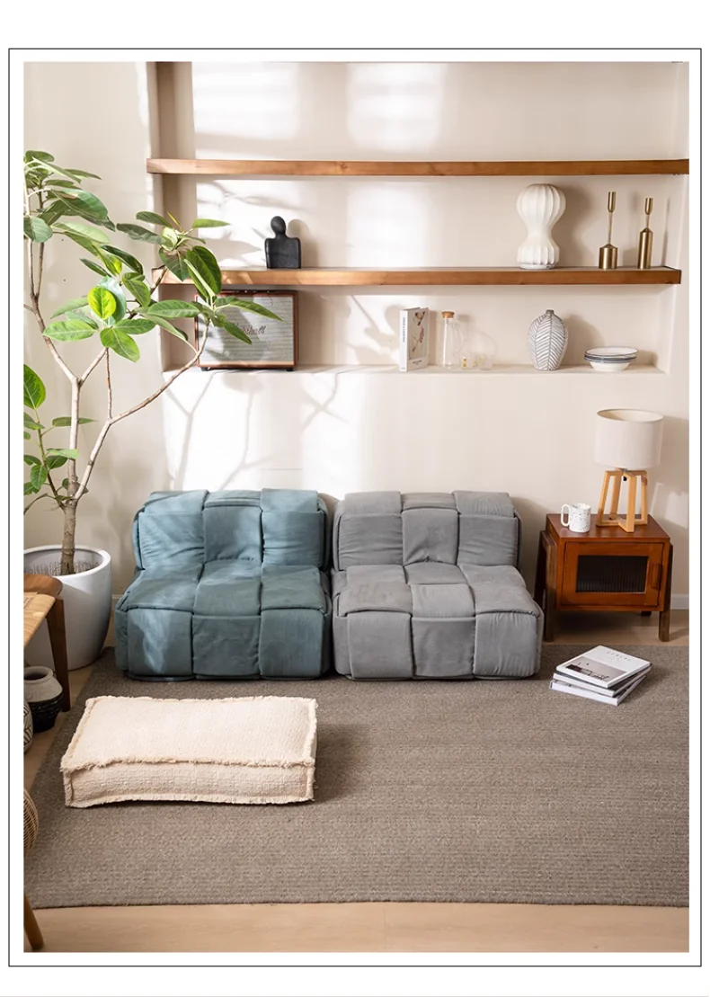 Woven Sofa Stools, Tatami Floor Mats, Designer Bedroom Sofas, Creative Single Sofas, Removable and Washable, High Elastic Sponge Woven Sofa Stools, Tatami Floor Mats, Designer Bedroom Sofas, Creative Single Sofas, Removable and Washable, High Elastic Sponge