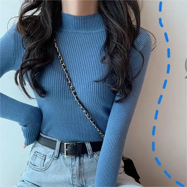 Sweater Women 2023 Autumn/Winter Long Sleeve Korean Base Shirt Half Turtleneck Pullover Knitwear
Sweater Women 2023 Autumn/Winter Long Sleeve Korean Base Shirt Half Turtleneck Pullover Knitwear