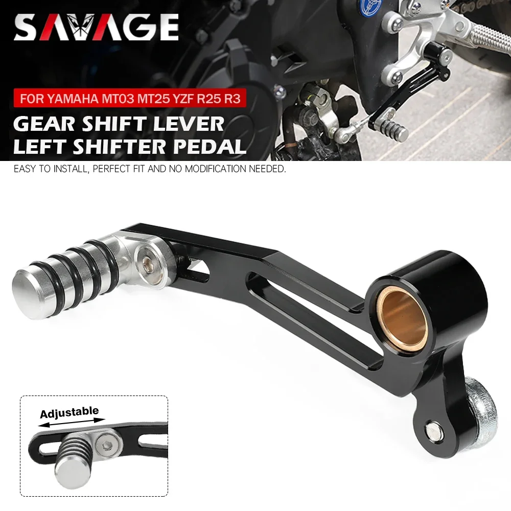 

Shifter Pedal Gear Shift Lever For YAMAHA MT03 MT25 YZF R3 R25 2015-2023 MT 03 Motorcycle Accessories Adjustable Left Foot Peg