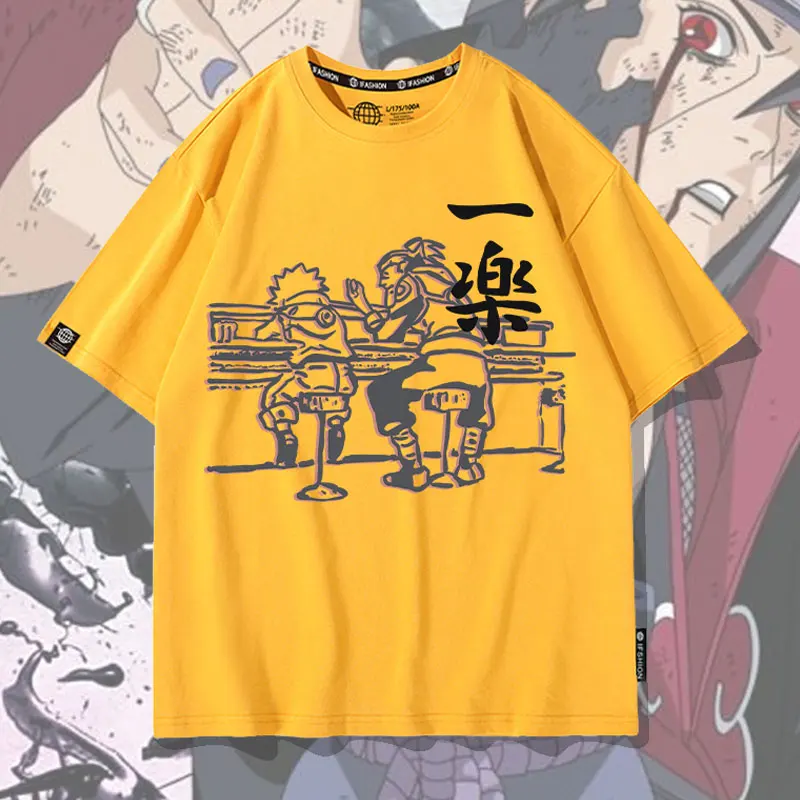 

Naruto anime co-branded T-shirt male summer short-sleeved teenager Sasuke Naruto also comes with half-sleeved clothes