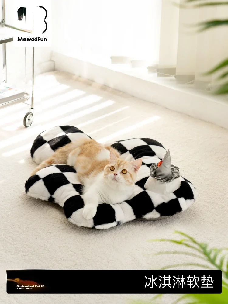 

Meow Wang also cat litter four seasons universal net red litter winter warm bed mat sleeping with pet supplies